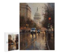 Washington DC Charm USA: Winter Activity Gift, 500 PCS Displayable Picture Puzzle, for Mindful Indoor Entertainment