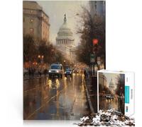 Washington DC Charm USA1000 Pieces Puzzles for Adults Stress Reliever Staycation Kill time Enhance love between couples 38x26cm