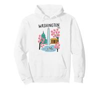 Washington DC Cherry Blossoms Art Souvenir Pullover Hoodie