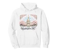 Washington DC Cherry Blossoms Landmark Art Souvenir Travel Pullover Hoodie
