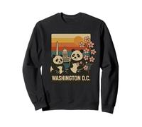 Washington DC Family Trip Funny Panda Zoo DC Trip Retro Sweatshirt