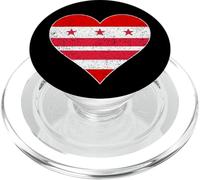 WASHINGTON DC FLAG HEART I LOVE WASHINGTON DC DISTRICT PopSockets PopGrip for MagSafe