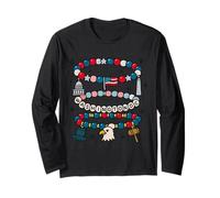 Washington DC Friendship Bracelet Patriotic City Icons Long Sleeve T-Shirt