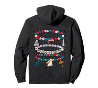 Washington DC Friendship Bracelet Patriotic City Icons Pullover Hoodie