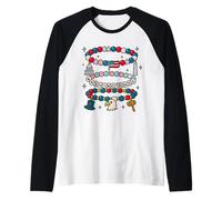 Washington DC Friendship Bracelet Patriotic City Icons Raglan Baseball Tee