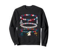 Washington DC Friendship Bracelet Patriotic City Icons Sweatshirt