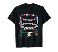 Washington DC Friendship Bracelet Patriotic City Icons T-Shirt