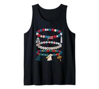 Washington DC Friendship Bracelet Patriotic City Icons Tank Top