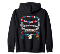 Washington DC Friendship Bracelet Patriotic City Icons Zip Hoodie