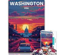 Washington DC Jigsaw Puzzles 1000 Pieces for Adults Teens,Decompressing Intellectual Educational Toy Great Gifts And Toys 38x26cm