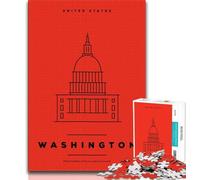 Washington DC Jigsaw Puzzles for Teenagers 1000 Piece,Educational Game Challenge Toy Wall Decoration Unique Birthday And Xmas Gifts 50x75cm
