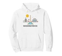 Washington DC Landmarks Patriotic Travel Souvenir Pullover Hoodie