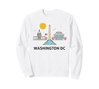 Washington DC Landmarks Patriotic Travel Souvenir Sweatshirt