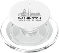 Washington DC Lincoln Memorial USA Historical Capitol Art PopSockets PopGrip for MagSafe
