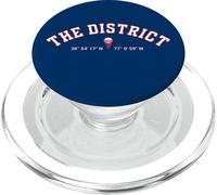 Washington DC Map Pointer The District GPS Coordinates DMV PopSockets PopGrip for MagSafe