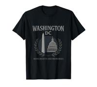 Washington DC Monuments & Memories Silhouette Design T-Shirt