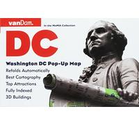 Washington DC Pop-Up Map by VanDam - Patented, laminated pocket city street map of Washington DC w/ all attractions, museums, monuments, sights: 2