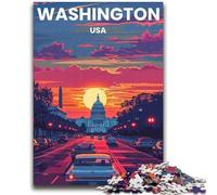 Washington DC Puzzles for Adults Teens 1000pc Puzzle,Challenging Game And Family Play with Fully Interlocking Randomly Shaped Pieces (38x52cm)