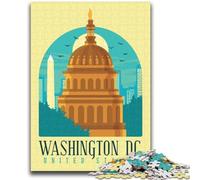 Washington DC Puzzles for Teenagers Teens 1000pc Puzzle, Challenging Game And Family Play Parent-child Interaction 1000pcs (26x38cm)