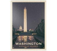 Washington DC: Reflections Of Freedom, Vintage Poster - Premium 1000 pieces Puzzle - MyPuzzle special collection from Anderson Design Group