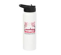 Washington DC Souvenir Capitol Hill Skyline Monuments Stainless Steel Insulated Water Bottle