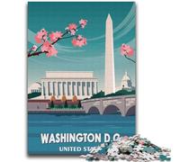 Washington Dc Travel Art Adult Jigsaw Puzzles 1000 Pieces, Toys Educational Games Stress Relieving Secret Santa Gifts for And Age 14 2000pcs (70x100cm)