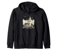 Washington DC United States Capitol Travel Souvenir Zip Hoodie