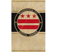 Washington DC: United States of America USA American US State Flag District of Columbia Cool Vintage Art Design Notebook Journal for Writing, Diary, ... Adults (US States Vintage Notebook Series)