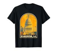 Washington DC Vintage Travel Capitol Art T-Shirt