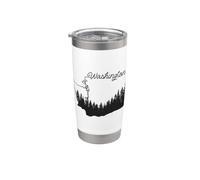 Washington Evergreen State Map PNW Vintage Pride Stainless Steel Insulated Tumbler