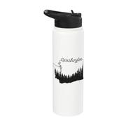 Washington Evergreen State Map PNW Vintage Pride Stainless Steel Insulated Water Bottle