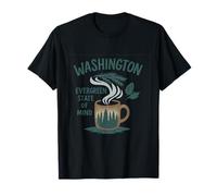 Washington Evergreen State Mind Pine Coffee Design T-Shirt