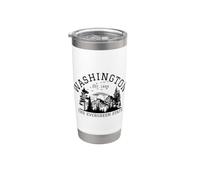 Washington Evergreen State PNW Vintage Pride Stainless Steel Insulated Tumbler