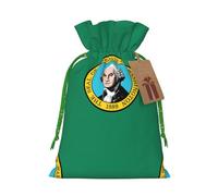 Washington Flag Christmas Bag Gifts Happy Halloween Snacks Hamper Drawstring Wedding Favor Packaging Party