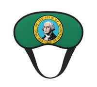 Washington Flag Print Adults Washable Eye Mask for Sleeping Blocking Nap for Travel Camping Night Rest