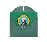 Washington Flag print Double sided pearl thank-you card, party invitation card, fit for all occasions