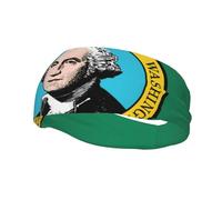 Washington Flag Print Lightweight Sports Sweatband For Men Women Stretchable For Gym Basketball Yoga
