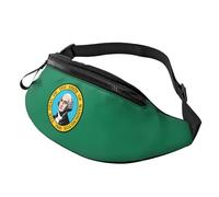 Washington Flag Print Men and Women Waist Bag Lightweight Pack for Travel Shopping and Outdoor Events