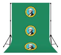 Washington Flag Print Portable Photo Backdrop 5x7ft Background Drop For Photo Photoshoot Backdrop For Content Creator