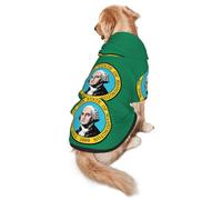 Washington Flag Print Soft Dog Hoodie For Medium To Large Dogs, Warm And Breathable Winter Pet Sweatshirt, Easy To Wear Jumper For Cold Weather