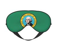 Washington Flag Sleep Mask Night's Sleep Soft Eye Mask Adjustable Strap Works Nap Position Sleeping Aid