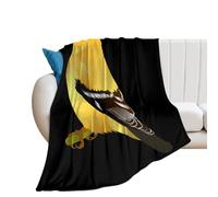 Washington Goldfinch Birds 250GSM Flannel Throws Blanket Lightweight Warm Fleece Knee Blankets for Bed Sofa 60"*80"(150 * 200cm)