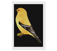 Washington Goldfinch Birds Diamond 5D Painting Kits for Adult Beginners Round Full Drill DIY Wall Art Craft Decor Gift 8"x12"