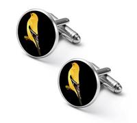 Washington Goldfinch Birds Elegant Men’s Cufflinks Lightweight Alloy Cuff Links Clothing Accessories for Shirts Formal 1.7cm
