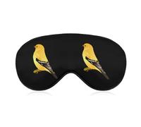 Washington Goldfinch Birds Sleep Masks Breathable Eye Covers Adjustable Strap for Travel Home Office Use
