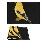 Washington Goldfinch Birds Stylish Linen Place Mats 12" * 17" Non Slip Table Placemats for Dining Kitchen Home Party Decor