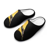 Washington Goldfinch Birds Women's Cotton Slippers Winter Warm Slip-on House Shoes with Anti-Skid Rubber Sole 9-10(40-41)