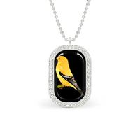 Washington Goldfinch Birds Women's Necklaces Lightweight Alloy Pendant Diamond Necklace Ladies Jewelry Gift
