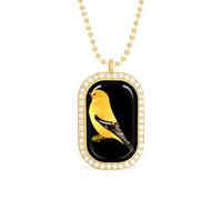 Washington Goldfinch Birds Women's Necklaces Lightweight Alloy Pendant Diamond Necklace Ladies Jewelry Gift