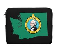 Washington Goldfinch Flag Funny Laptop Sleeve Case with Double Zipper Trendy Protective Computer Cover 10-17 Inch